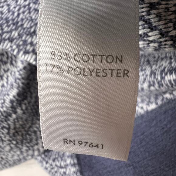 J Jill Pullover Womens Size Large Blue & White Marled Colorblock Cowl Neck - Picture 14 of 16